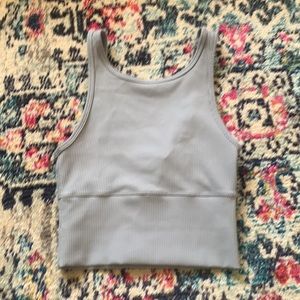 lululemon ribbed power pivot tank - rhino gray